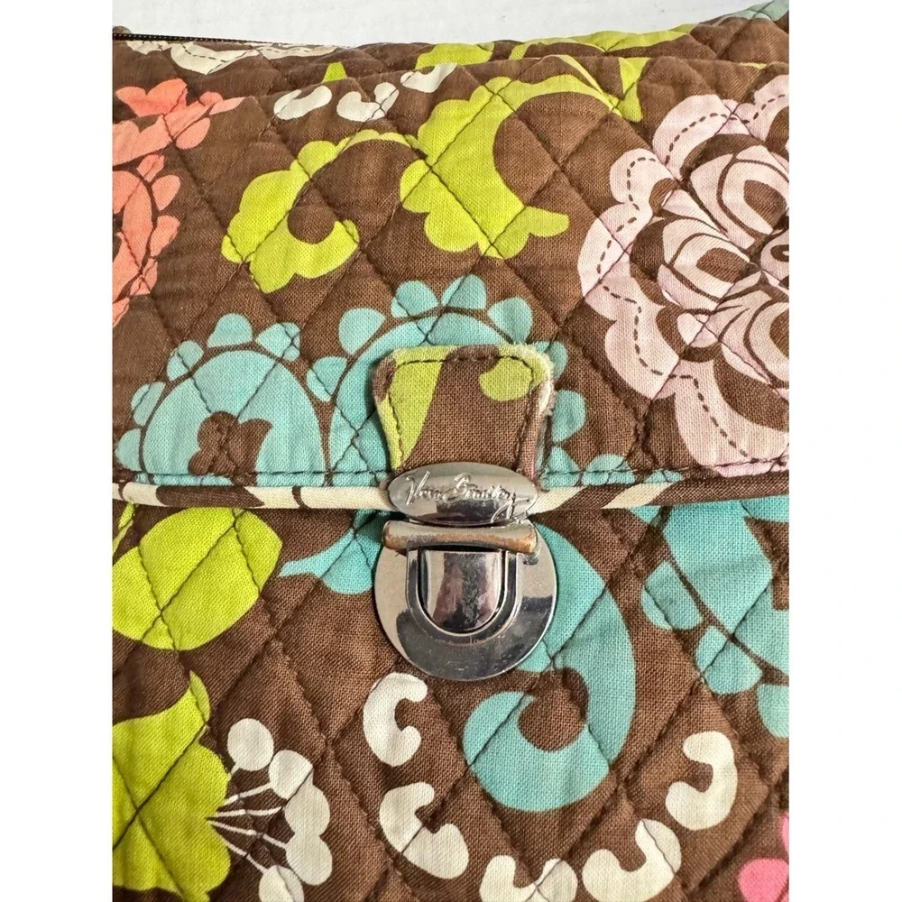 Vera Bradley Saddle Hipster Lola Crossbody Bag Quilted Turn Lock Bohemian